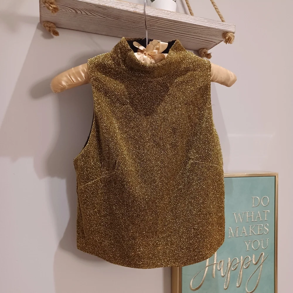 Rust shimmery Halter top - Picture 3 of 8